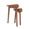 Alaterre Furniture Monterey 24" Mid-Century Wood Triangular Nesting End Tables, Set of Two, Warm Chestnut ANMT0170N - alternate 3